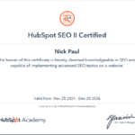 SEO II Cert